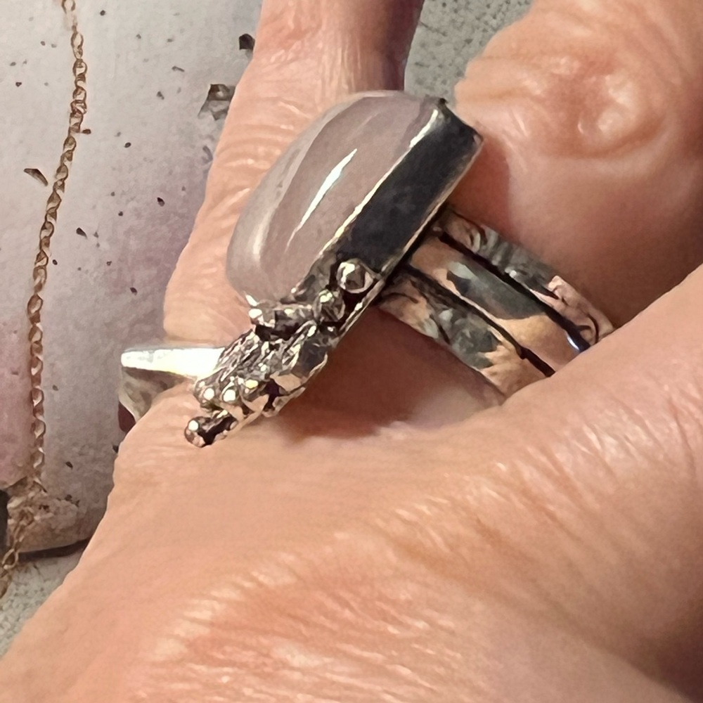 NEW Rose Quartz silver ring - Picture 5 of 11